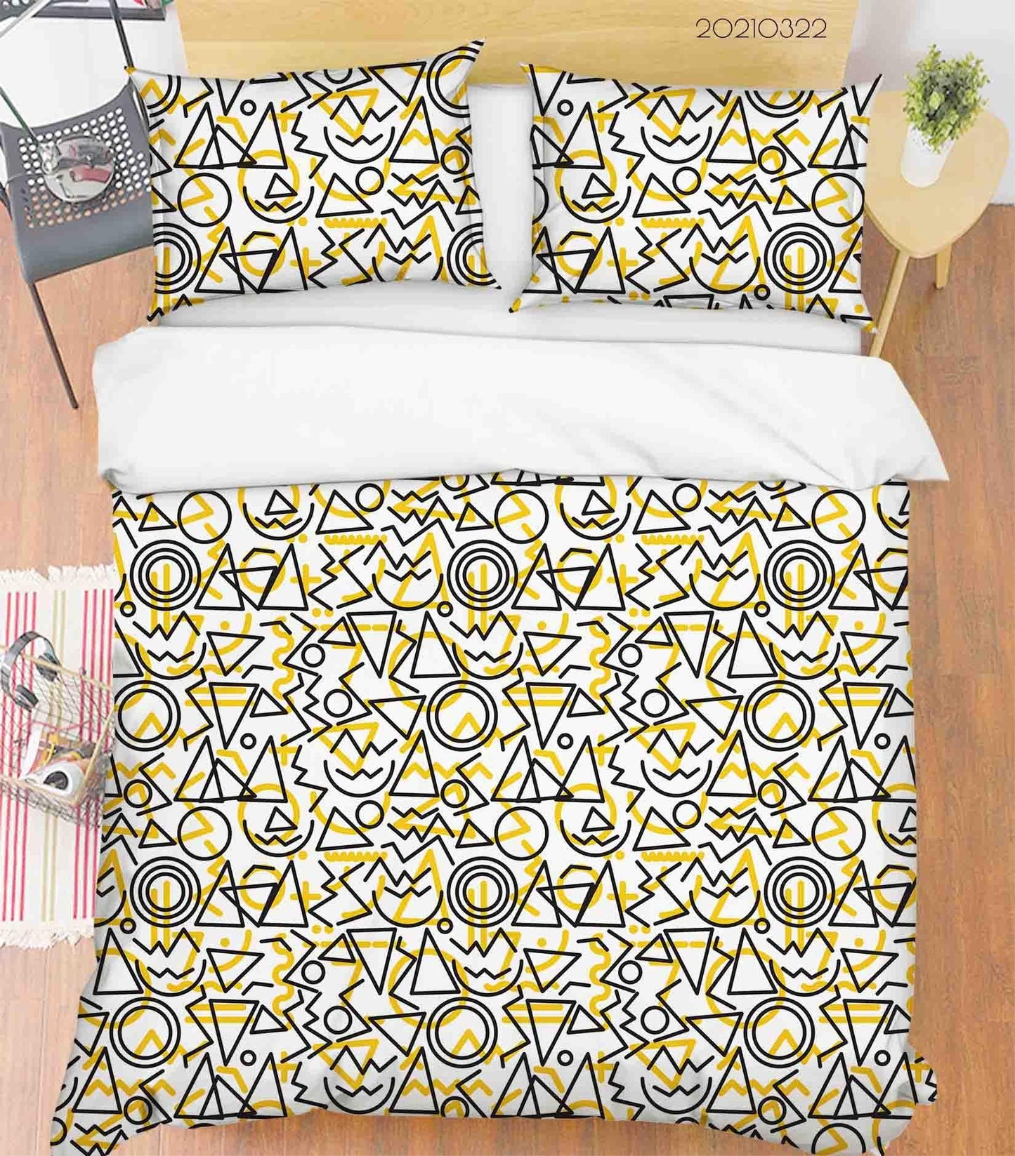 3D Abstract Geometric Pattern Quilt Cover Set Bedding Set Duvet Cover Pillowcases 124