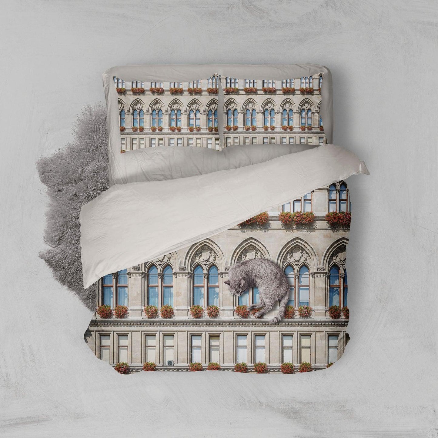 3D Building Quilt Cover Set Bedding Set Pillowcases 101