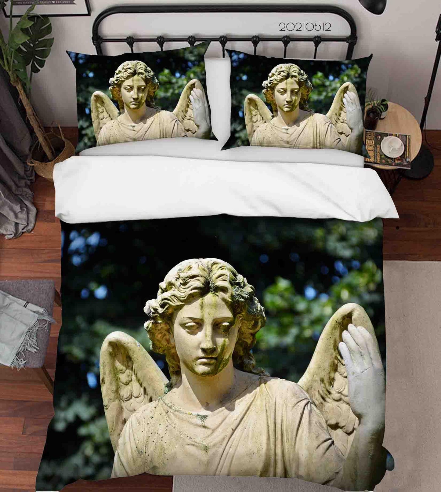 3D Art Angel Sculpture Quilt Cover Set Bedding Set Duvet Cover Pillowcases 194