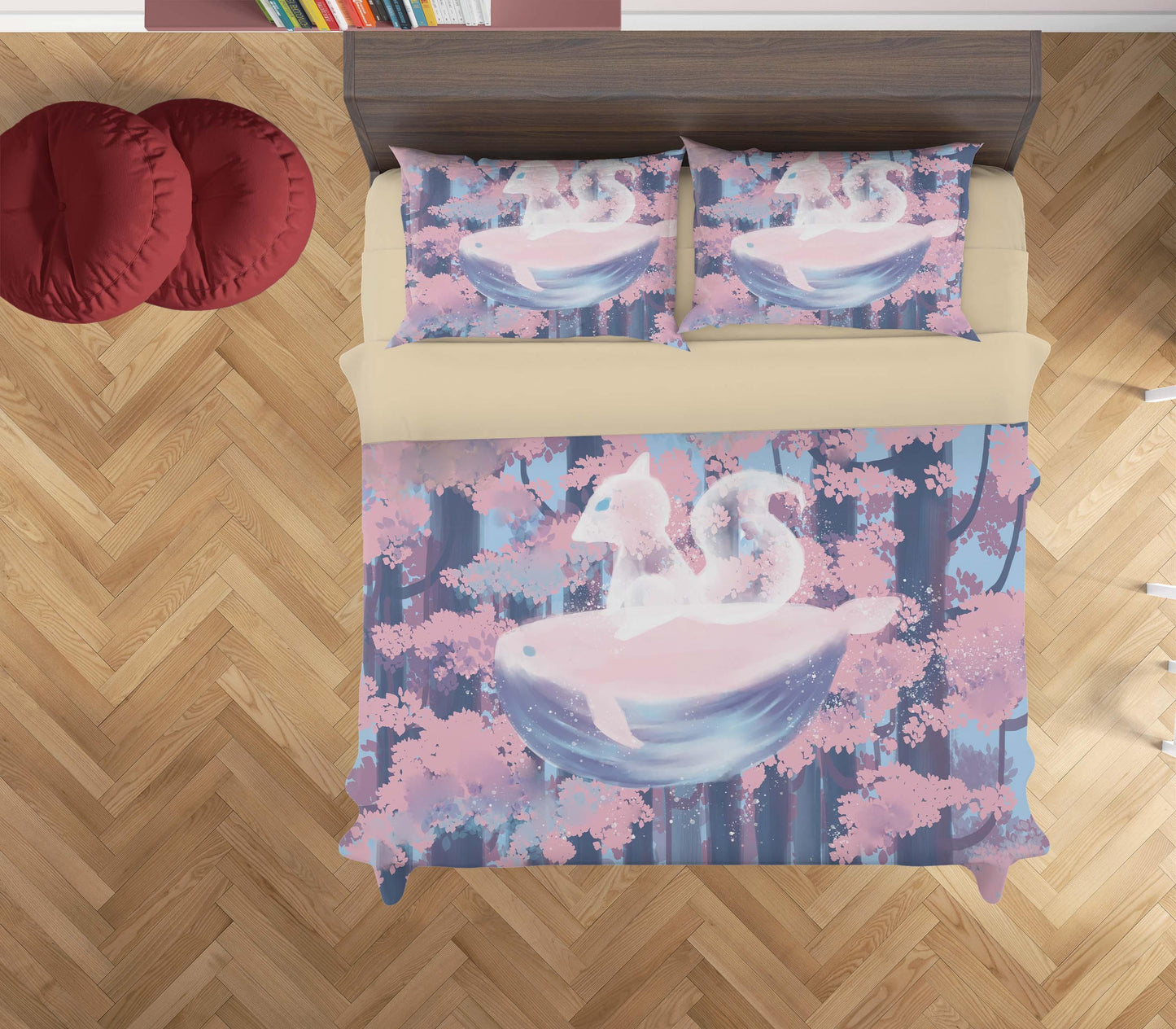 3D Cartoon Animal Forest Tree Quilt Cover Set Bedding Set Duvet Cover Pillowcases A583 LQH