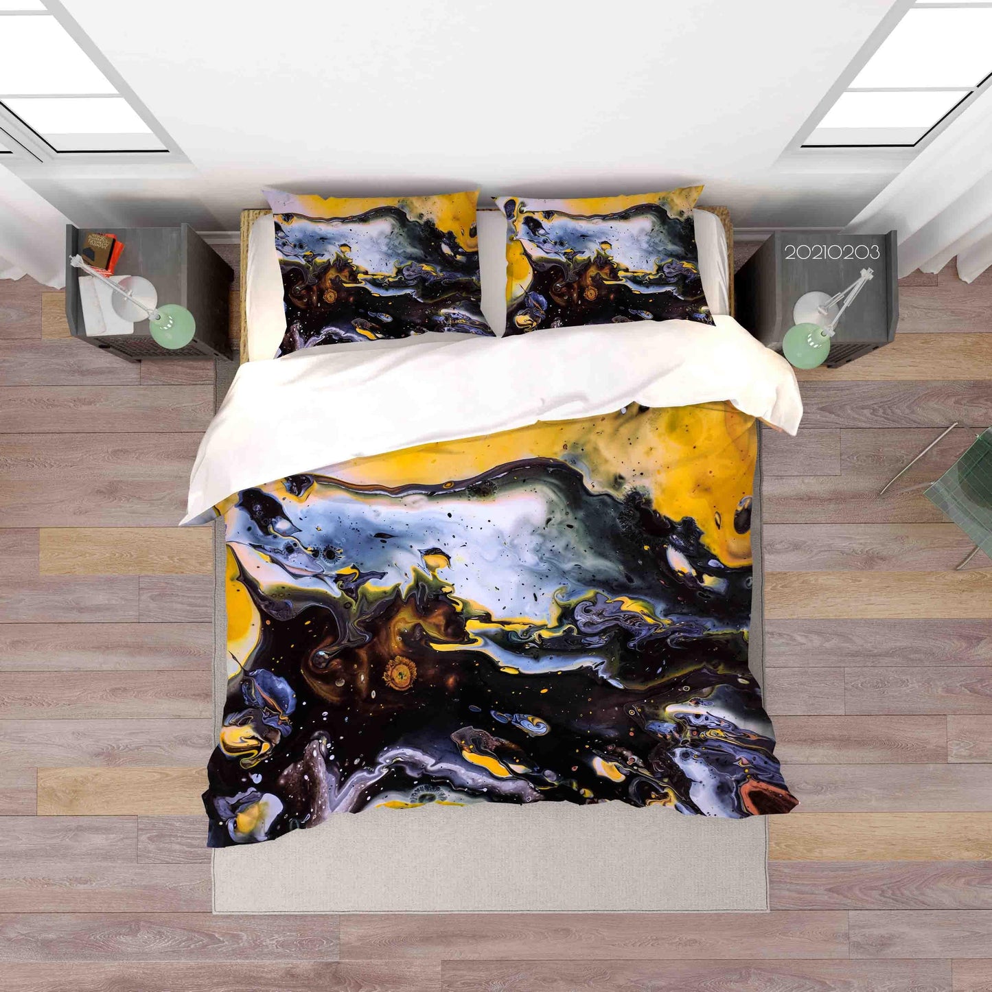 3D Abstract Marble Pattern Quilt Cover Set Bedding Set Duvet Cover Pillowcases 105