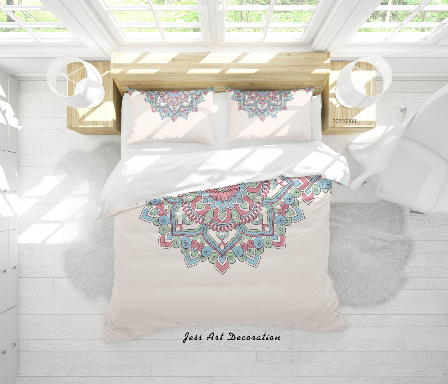 3D Abstract Floral Quilt Cover Set Bedding Set Duvet Cover Pillowcases 29