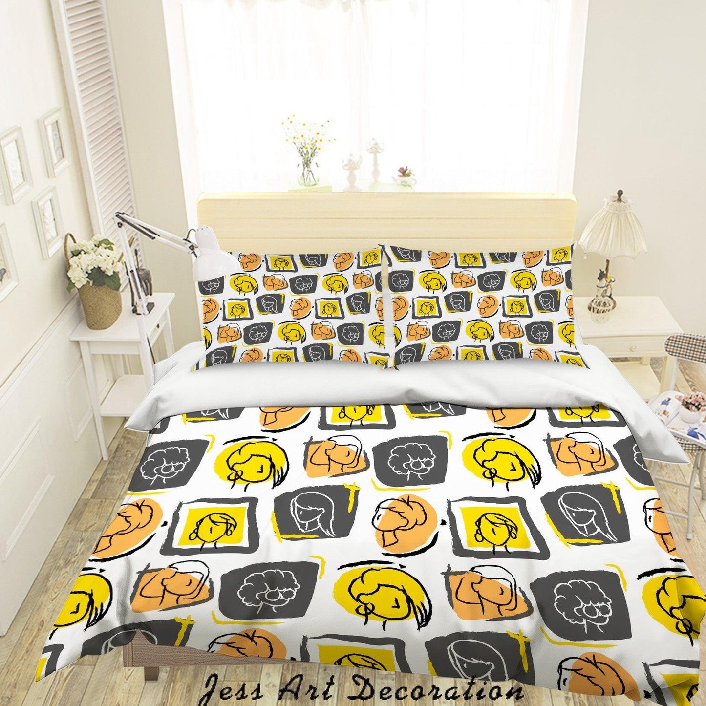 3D Cartoon Characters Quilt Cover Set Bedding Set Pillowcases 67