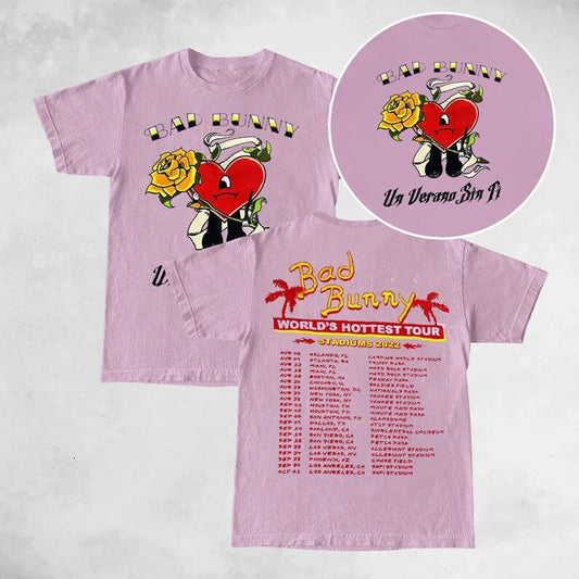 2022 Bad Bunny Tour Shirt, Un Verano Sin Ti Bad Bunny Concert Shirt