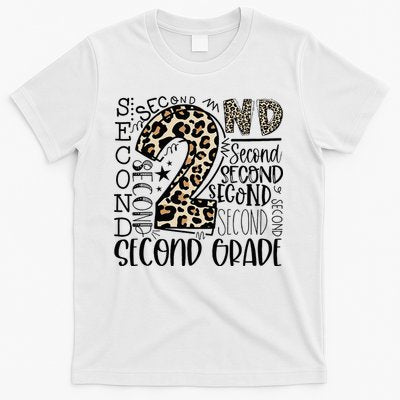 2nd Grade Typography Second Grade Teacher Back To School T-Shirt