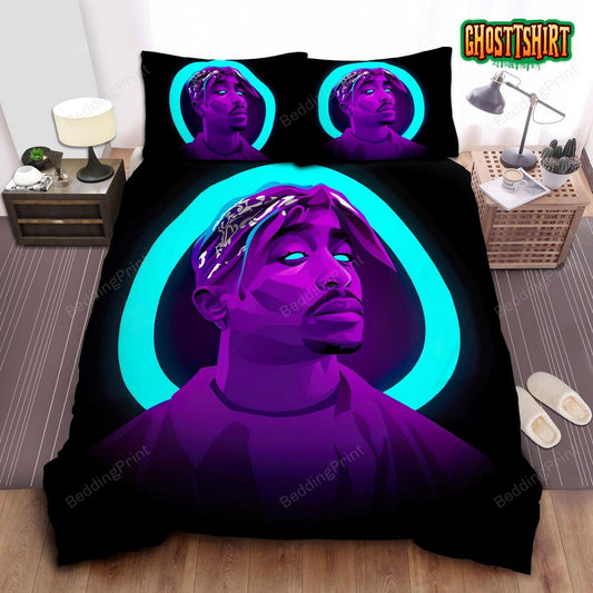 2pac Neon Bed Sheets Duvet Cover Bedding Set
