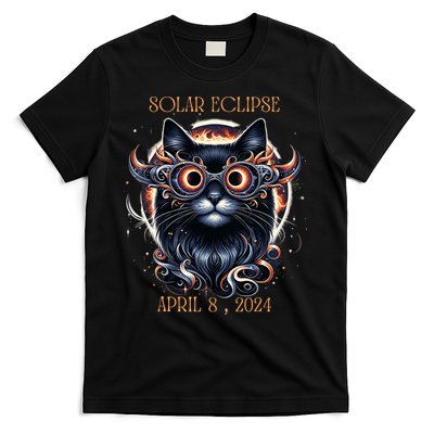 2024 Solar Eclipse Fantasy Cat Wearing Solar Eclipse Glasses T-Shirt