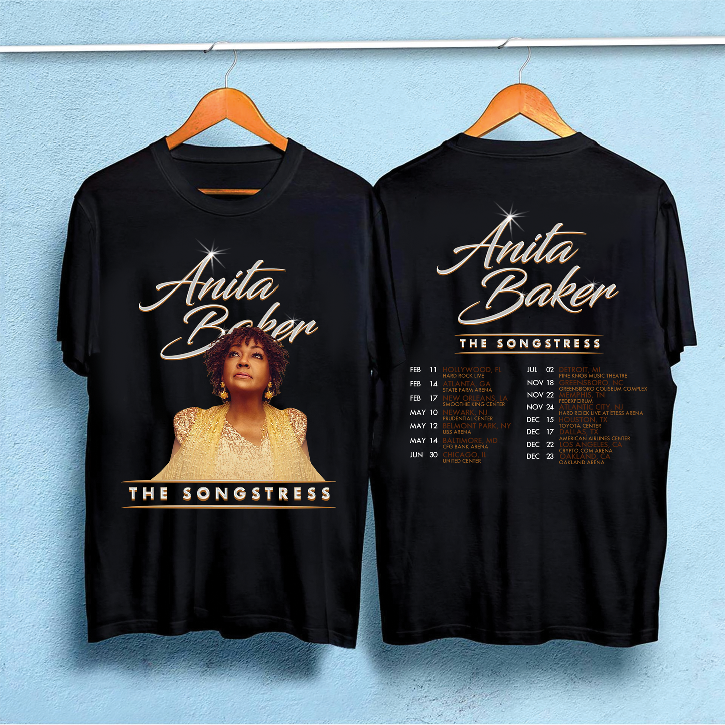 Anita Baker Two Sided Shirt, 2023 Music Tour Merch T Shirt
