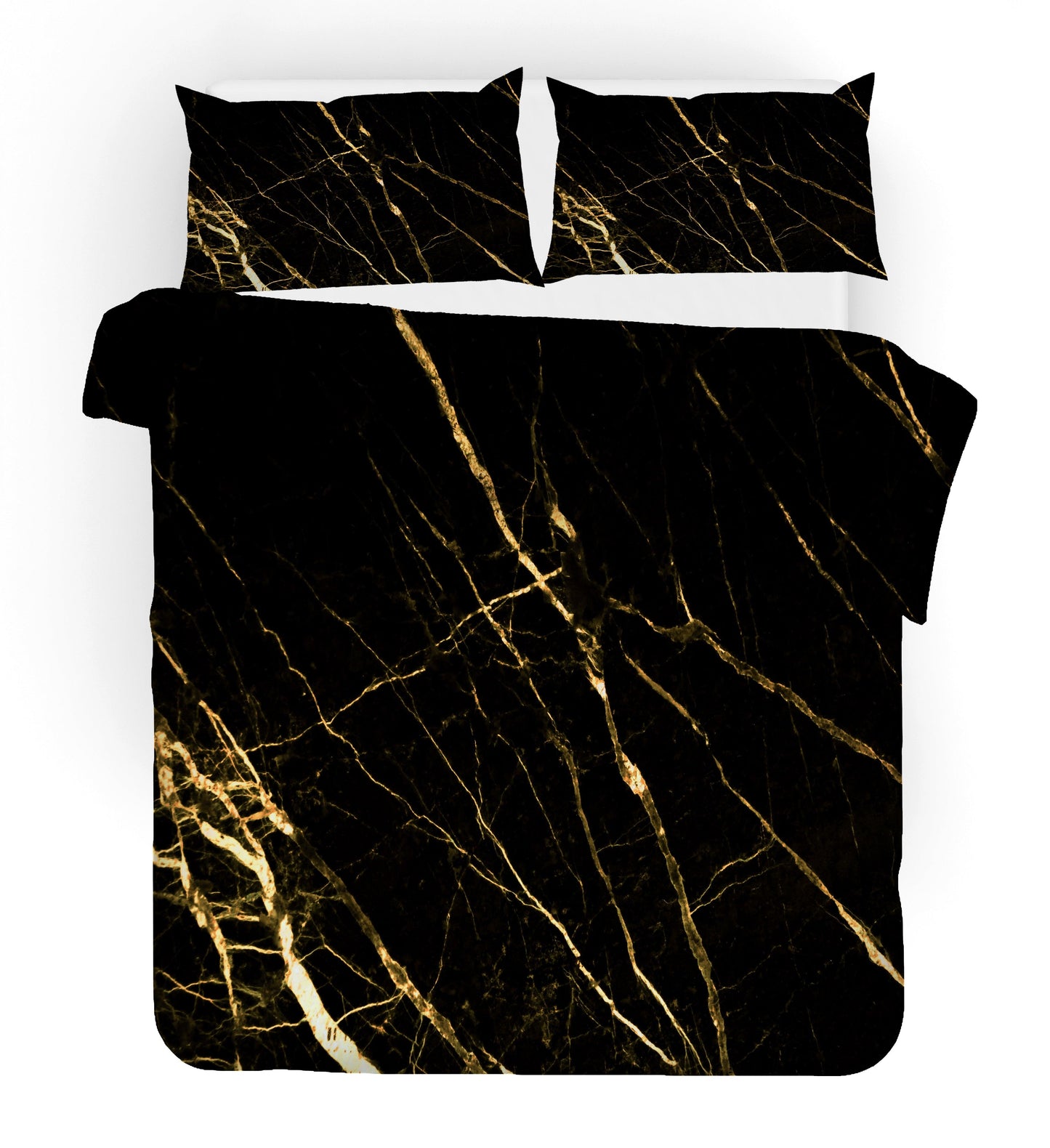3D Black Golden Marble Texture Quilt Cover Set Bedding Set Duvet Cover Pillowcases SF91