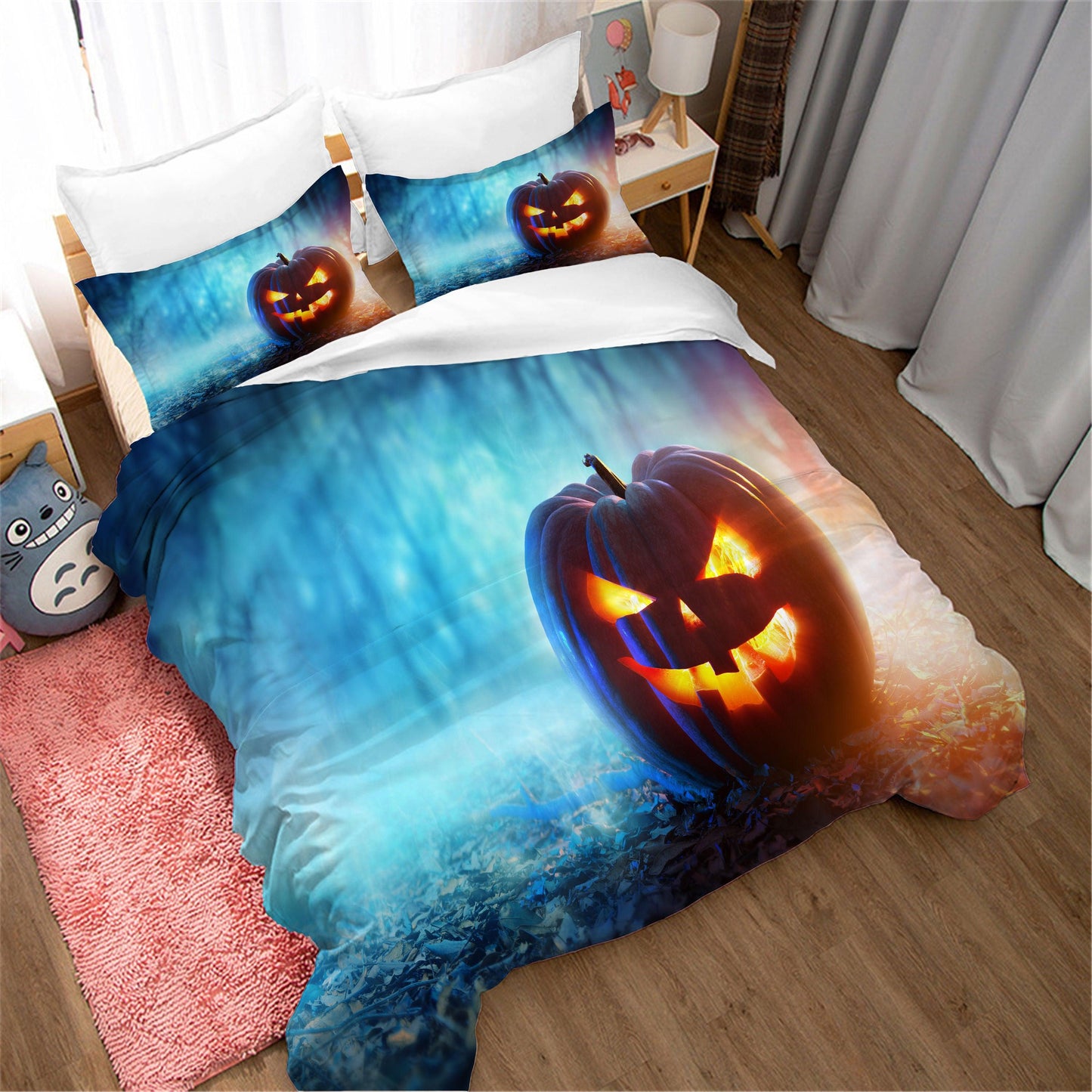 3D Cartoon Halloween Quilt Cover Set Bedding Set Duvet Cover Pillowcases WJ 1631