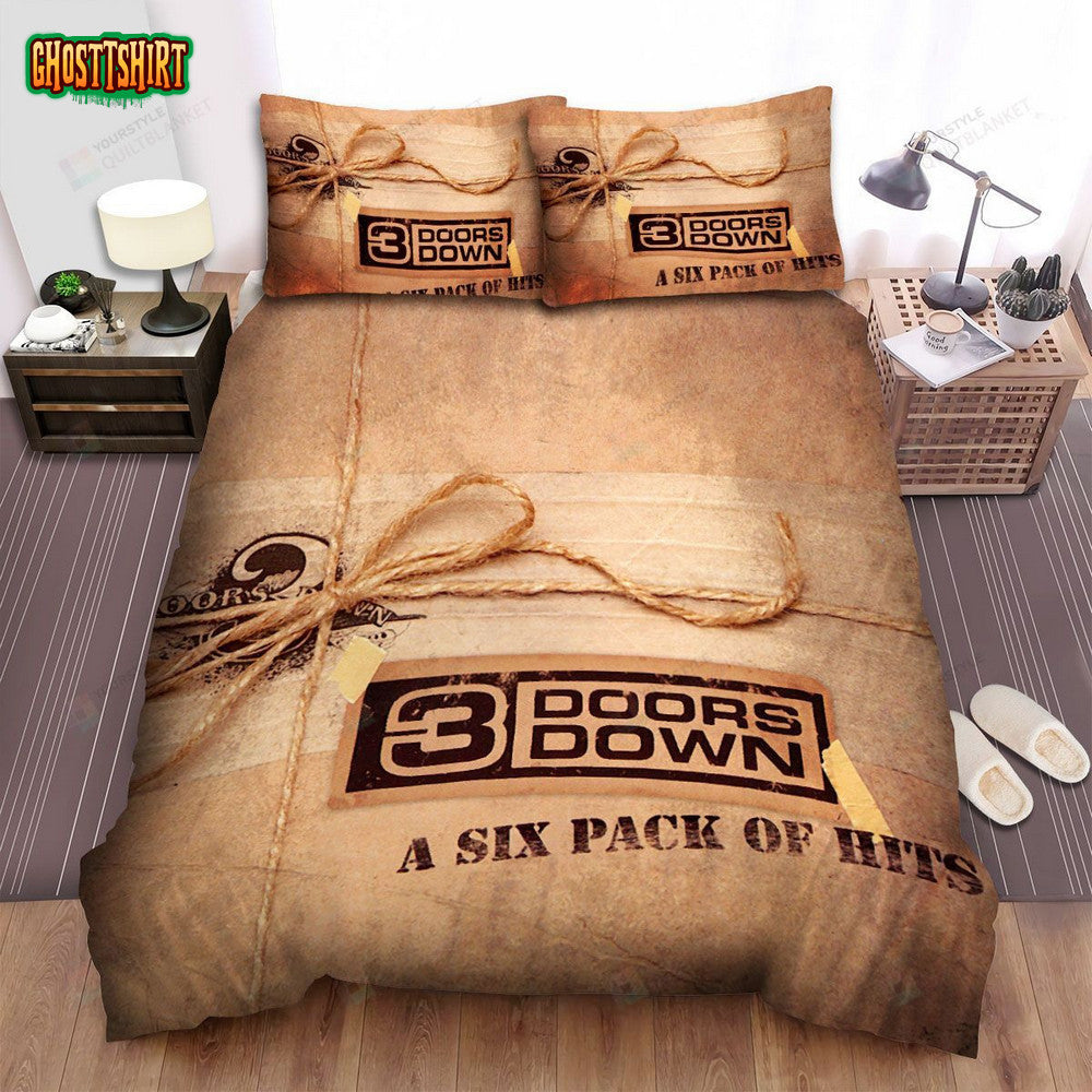3 Doors Down Album Cover A Six Pack Of Hits Bed Sheets Spread Comforter Duvet Cover Bedding Set