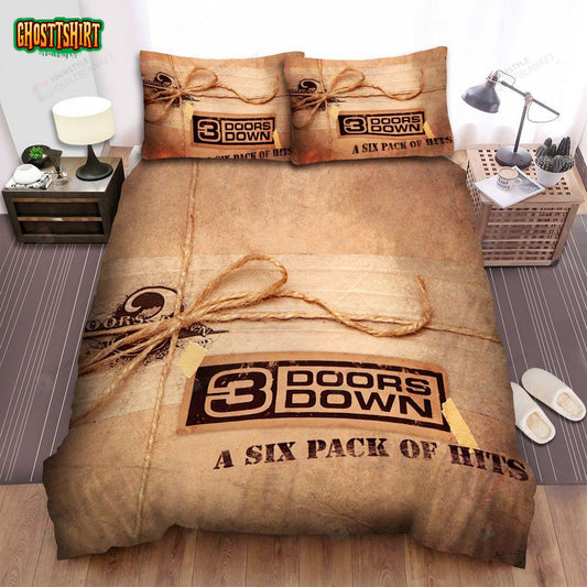 3 Doors Down Album Cover A Six Pack Of Hits Bed Sheets Spread Comforter Duvet Cover Bedding Set