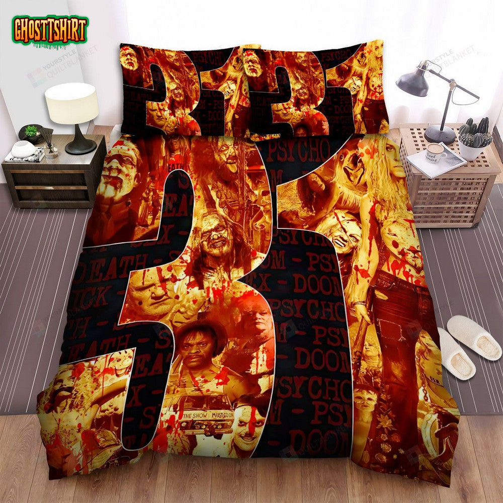31 (2016) Welcome To Hell Movie Poster Bed Sheets Spread Comforter Duvet Cover Bedding Set