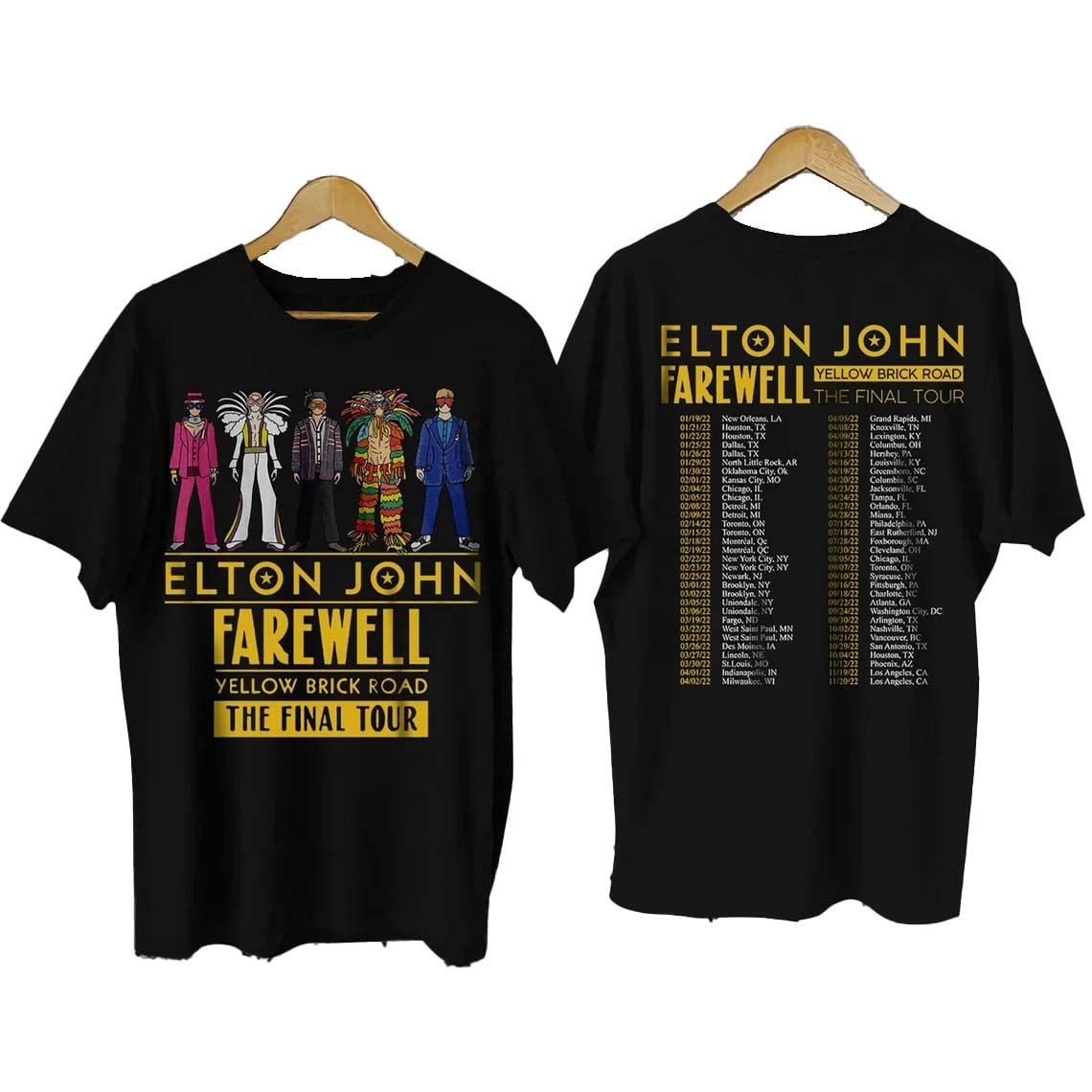 Elton John Farewell Tour 2022 Double Sided T-shirt
