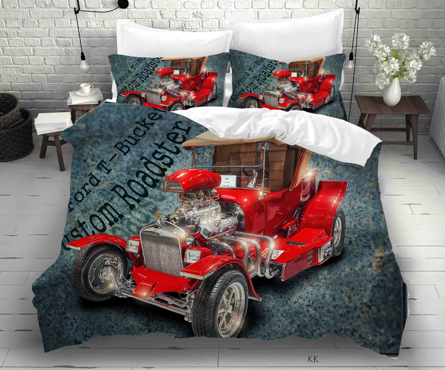3D Automobile Letter Quilt Cover Set Bedding Set Duvet Cover Pillowcase 428