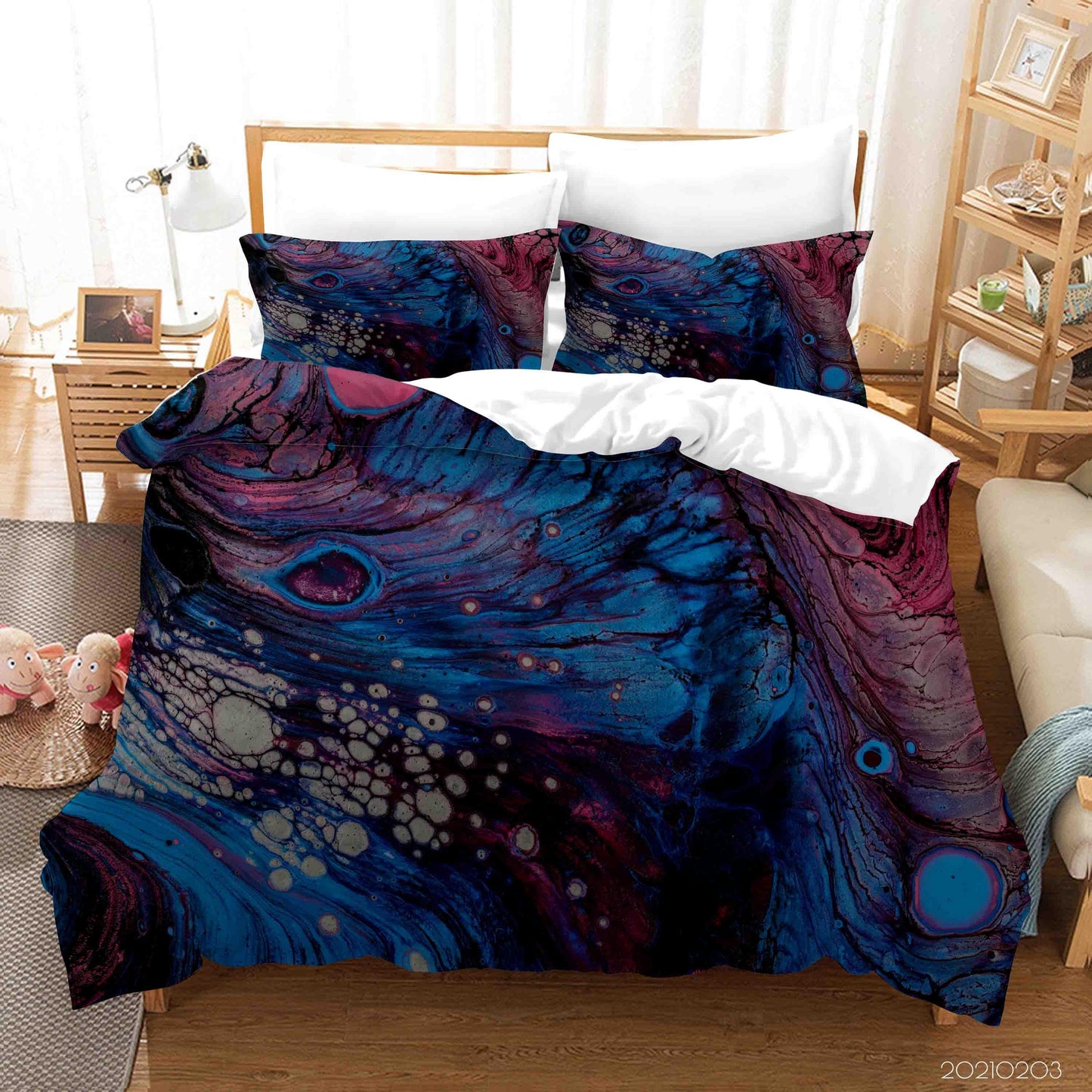 3D Abstract Marble Texture Quilt Cover Set Bedding Set Duvet Cover Pillowcases 94