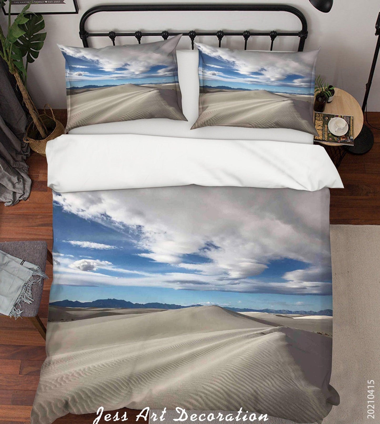 3D Blue Sky Cloud Desert Landscape Quilt Cover Set Bedding Set Duvet Cover Pillowcases 87