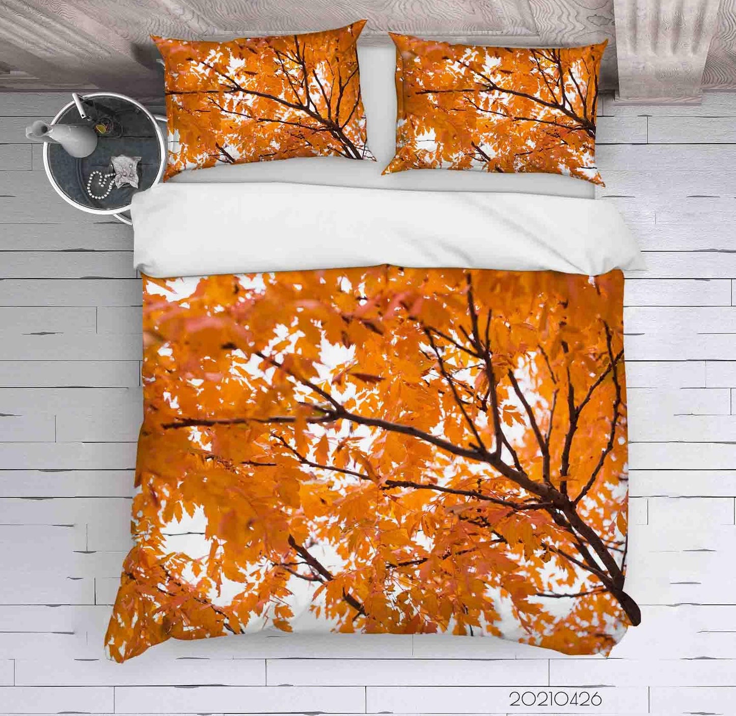 3D Autumn Tree Landscape Quilt Cover Set Bedding Set Duvet Cover Pillowcases 271