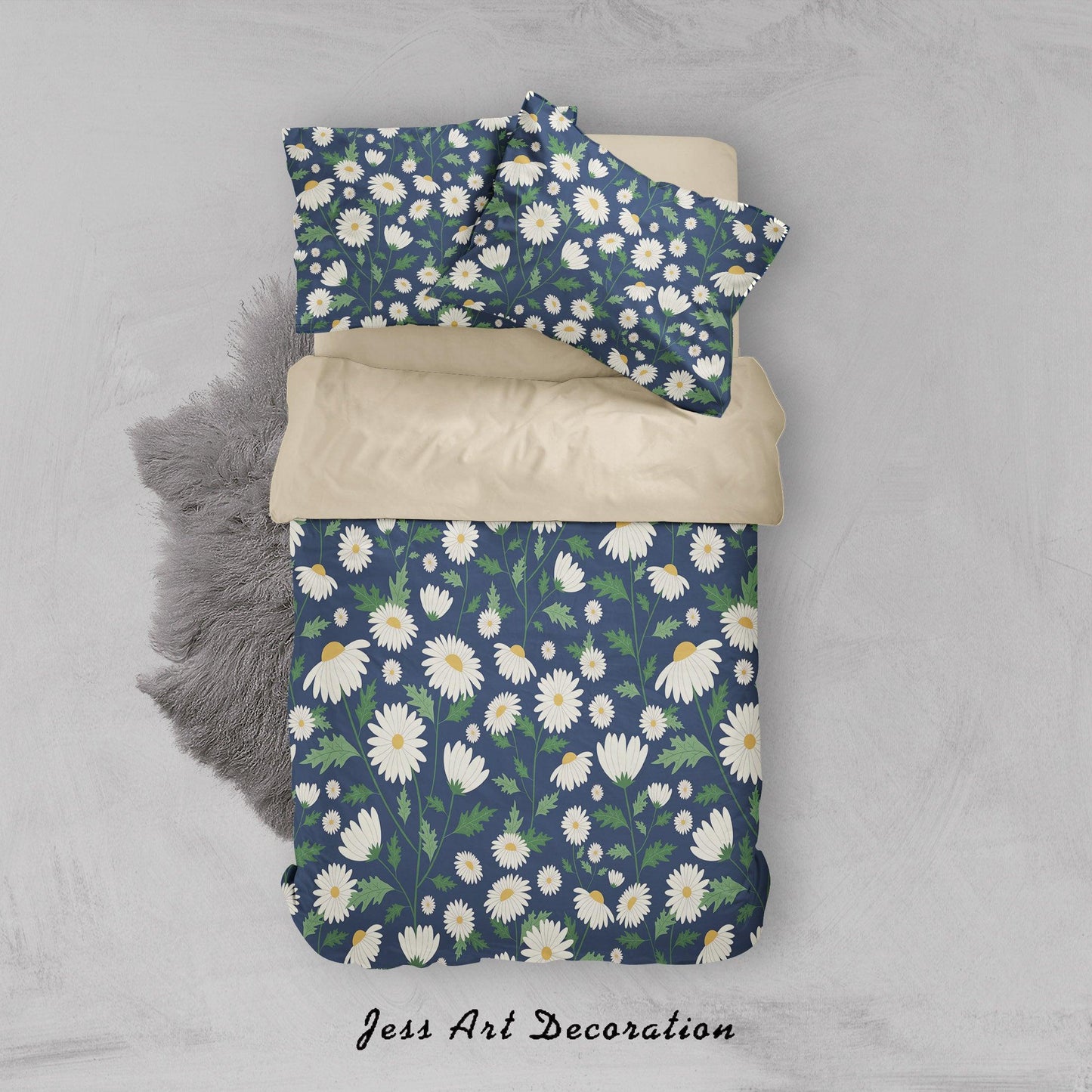 3D Blue Daisy Quilt Cover Set Bedding Set Duvet Cover Pillowcases SF14