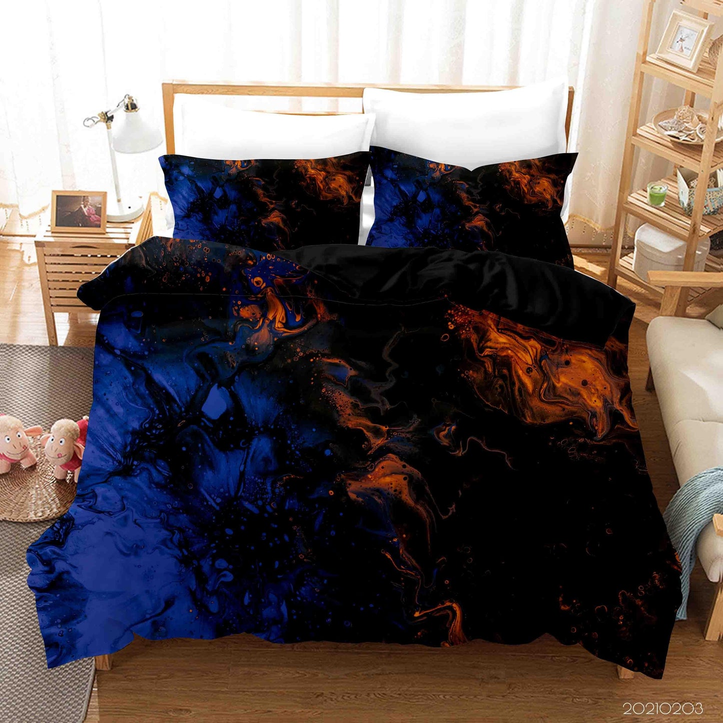 3D Abstract Blue Marble Texture Quilt Cover Set Bedding Set Duvet Cover Pillowcases 24
