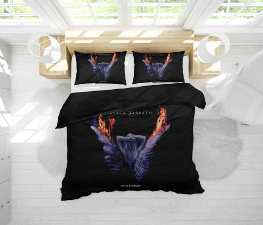 3D Black Sabbath Butterfly Quilt Cover Set Bedding Set Duvet Cover Pillowcases SF04