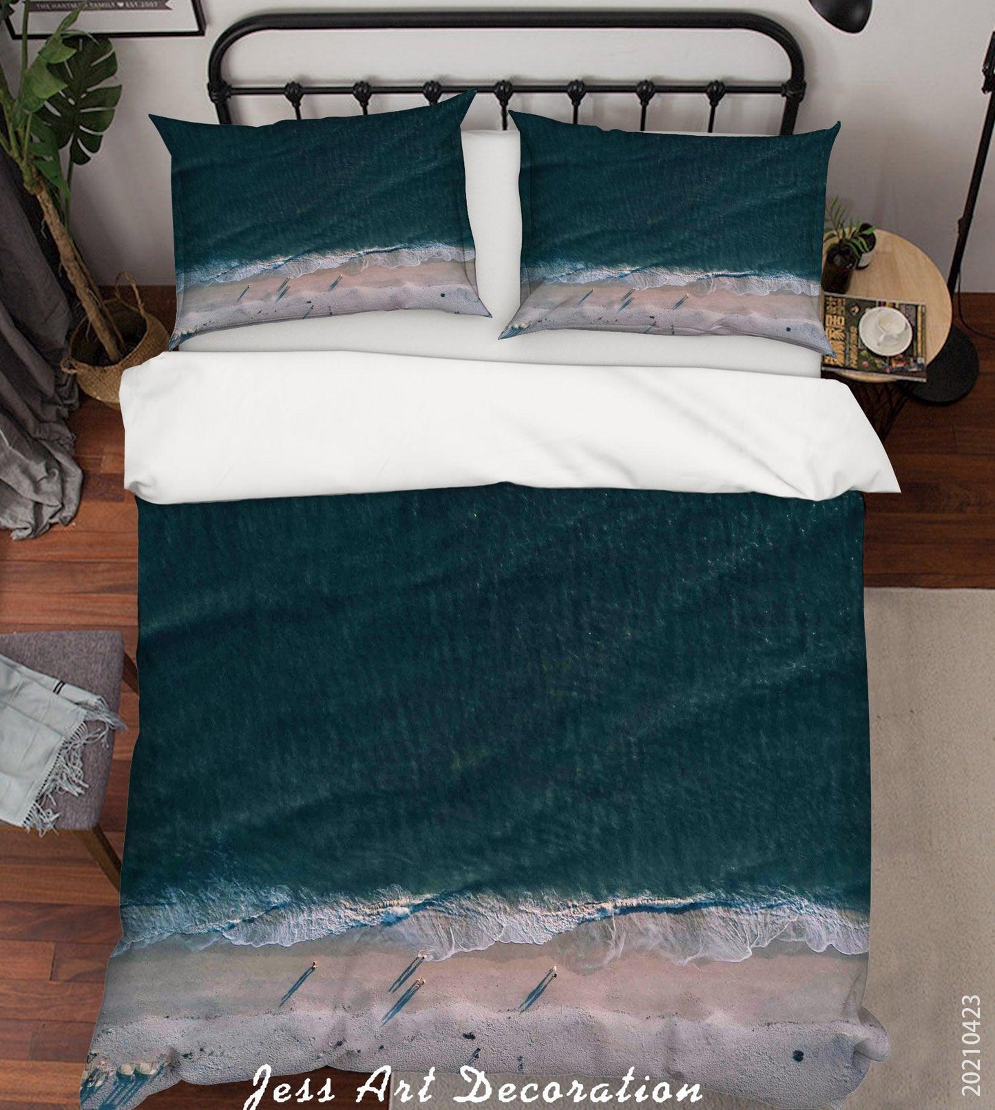 3D Beach Landscape Quilt Cover Set Bedding Set Duvet Cover Pillowcases 90