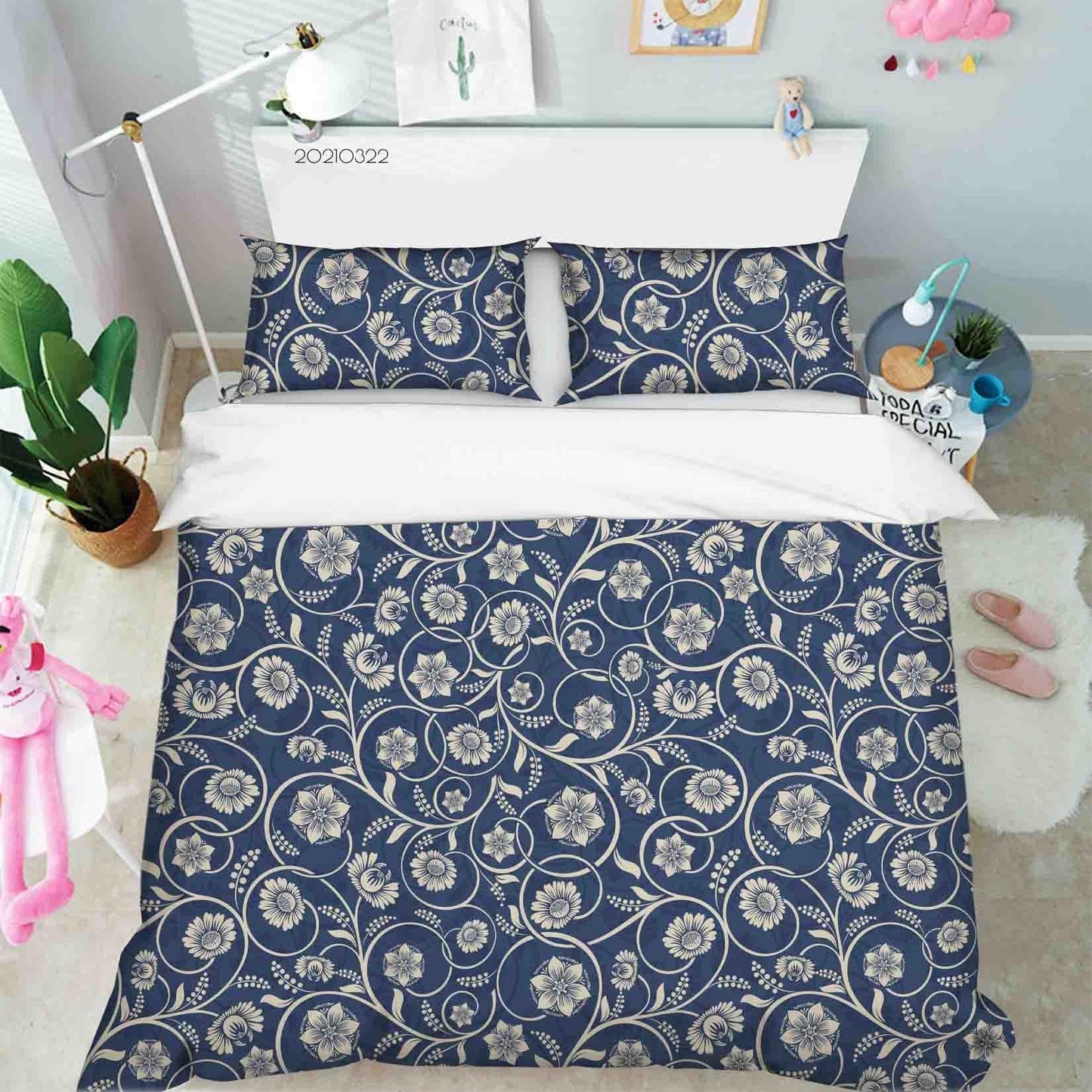 3D Baroque Pattern Quilt Cover Set Bedding Set Duvet Cover Pillowcases 85