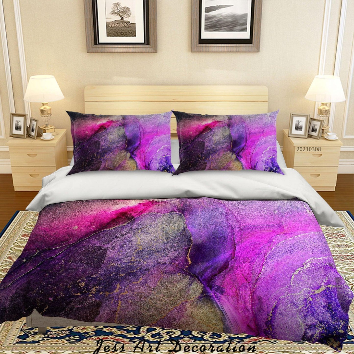 3D Abstract Color Marble Quilt Cover Set Bedding Set Duvet Cover Pillowcases 312