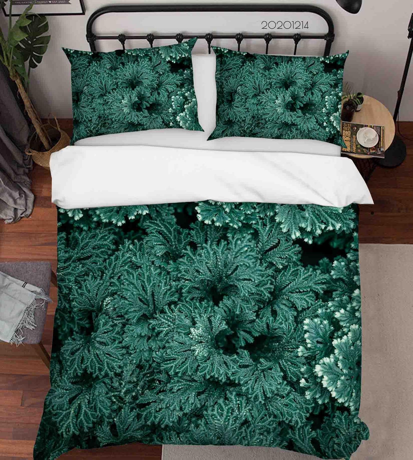 3D Abstract Green Pattern Quilt Cover Set Bedding Set Duvet Cover Pillowcases LXL