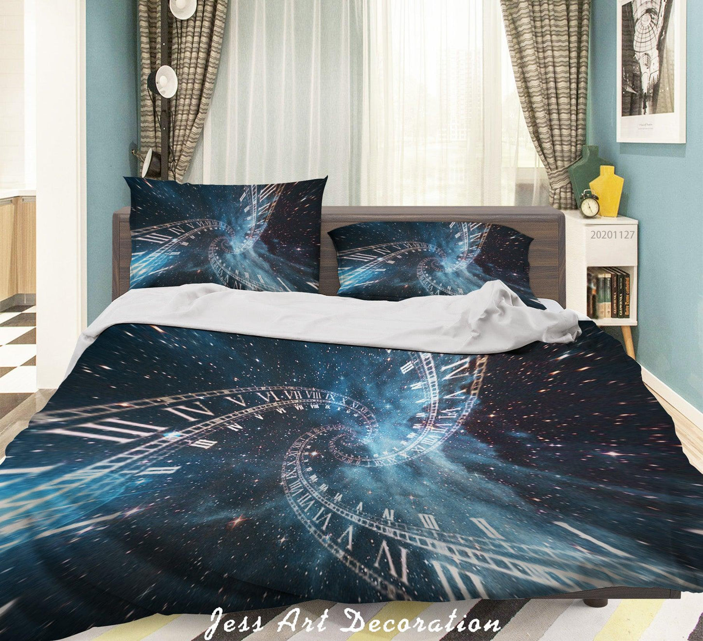 3D Abstract Space Composition Time Starry Sky Quilt Cover Set Bedding Set Duvet Cover Pillowcases LXL