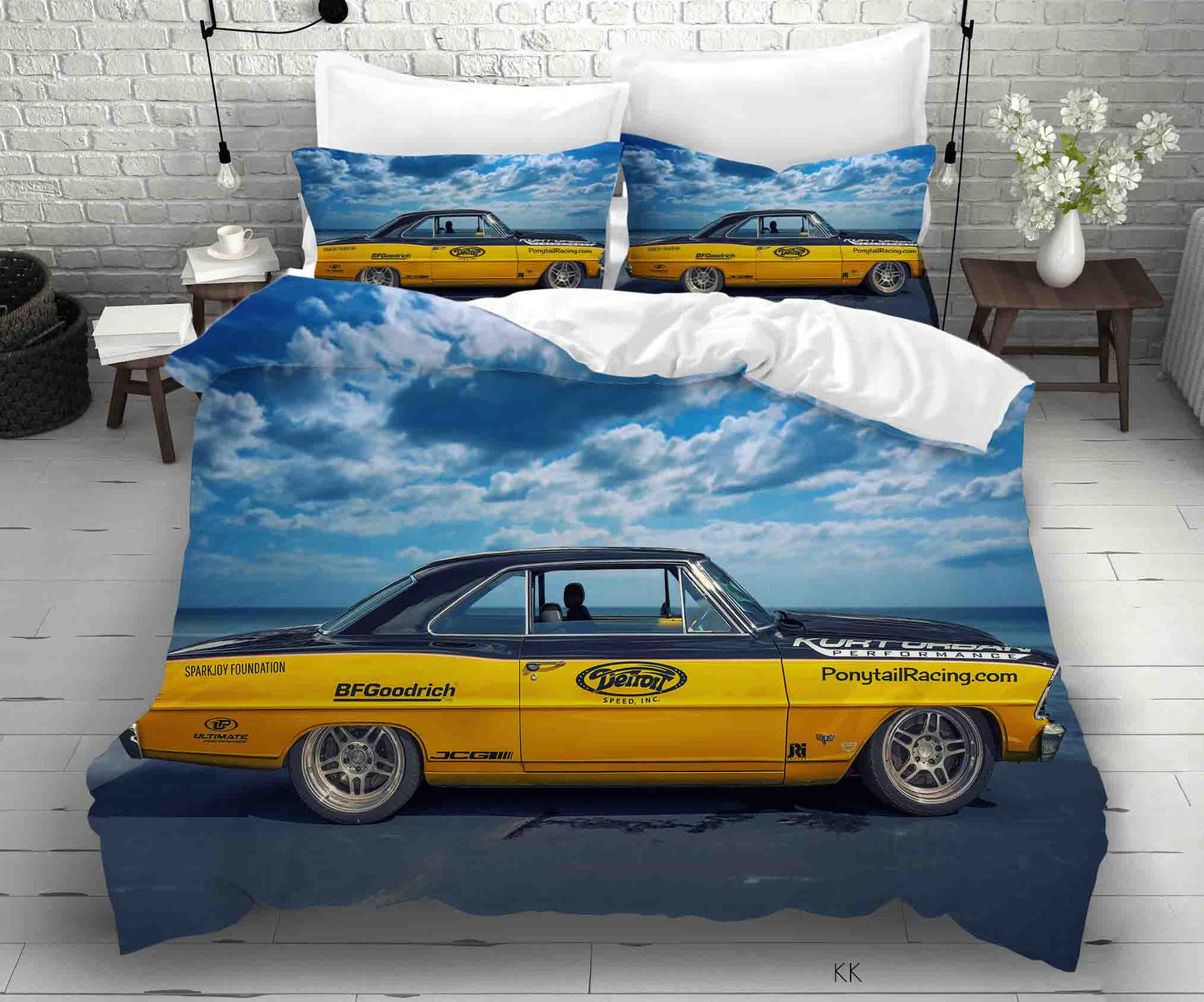 3D Automobile Cloud Bluesky Quilt Cover Set Bedding Set Duvet Cover Pillowcase 396