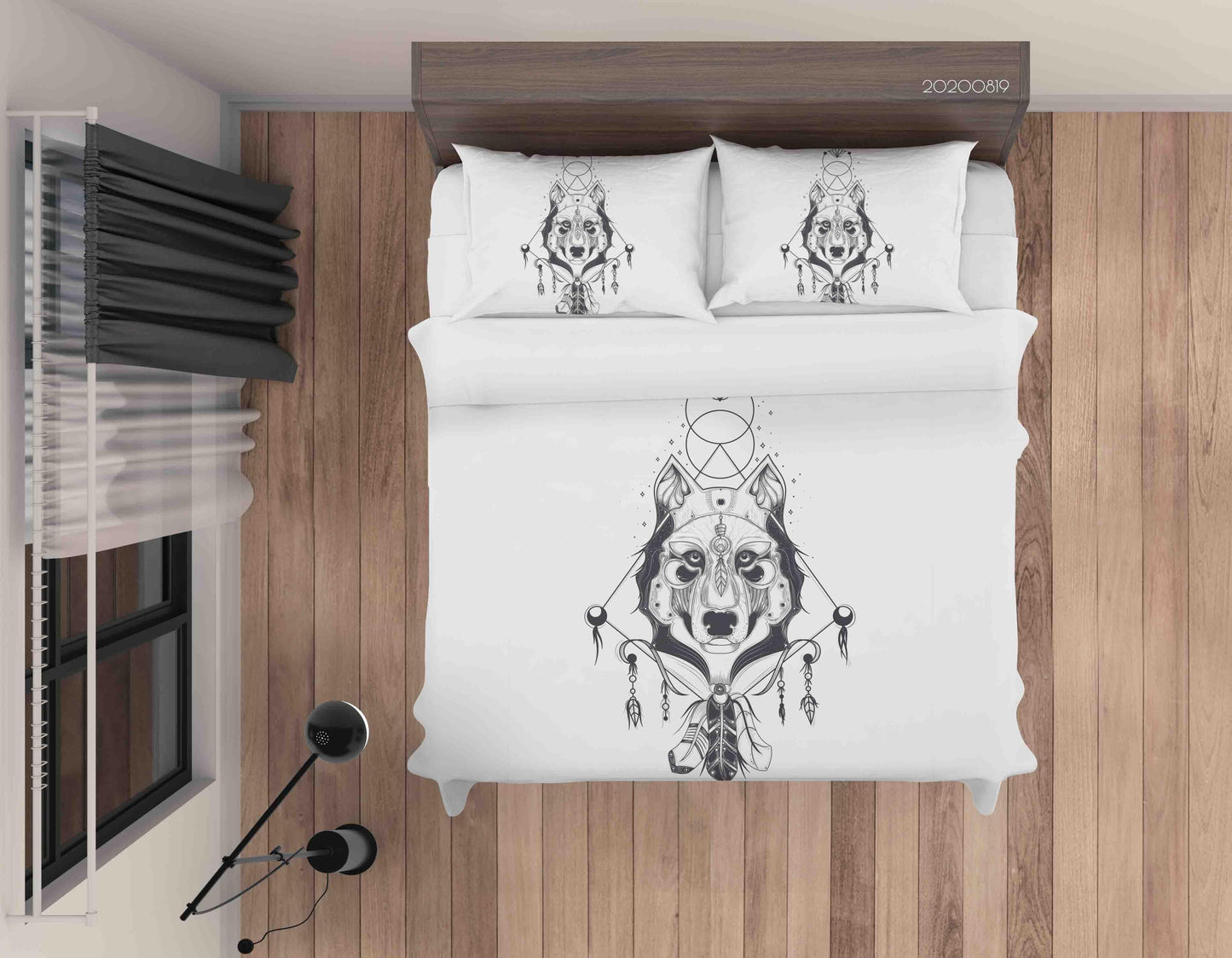 3D Abstract Wolf Dreamcatcher Quilt Cover Set Bedding Set Duvet Cover Pillowcases LXL