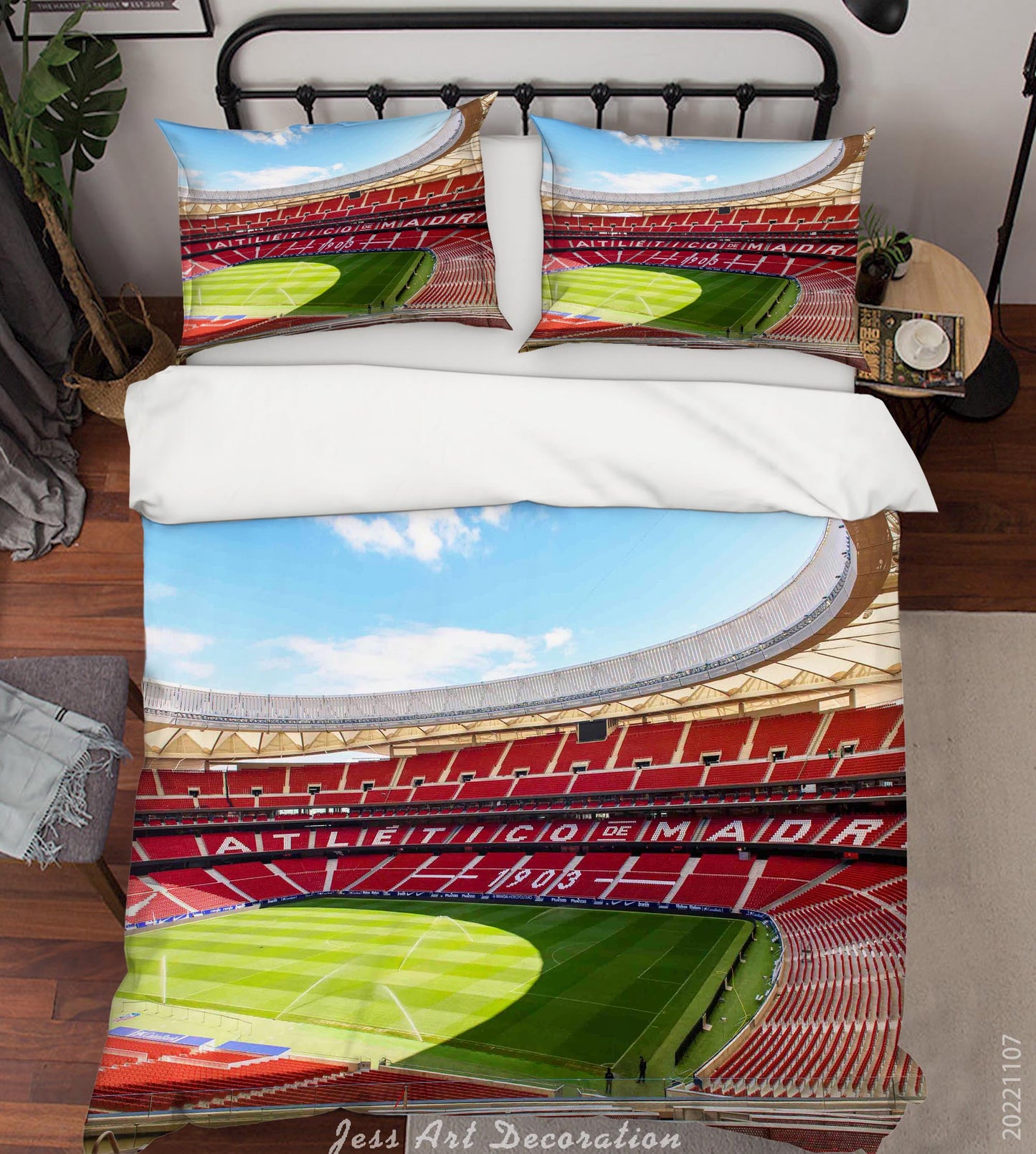 3D Atletico Madrid Spectator Seats Bluesky Cloud Quilt Cover Set Bedding Set Duvet Cover Pillowcase 838