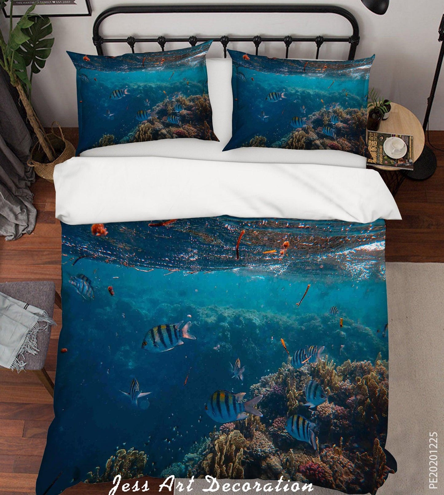 3D Blue Marine Fish Coral Quilt Cover Set Bedding Set Duvet Cover Pillowcases 28