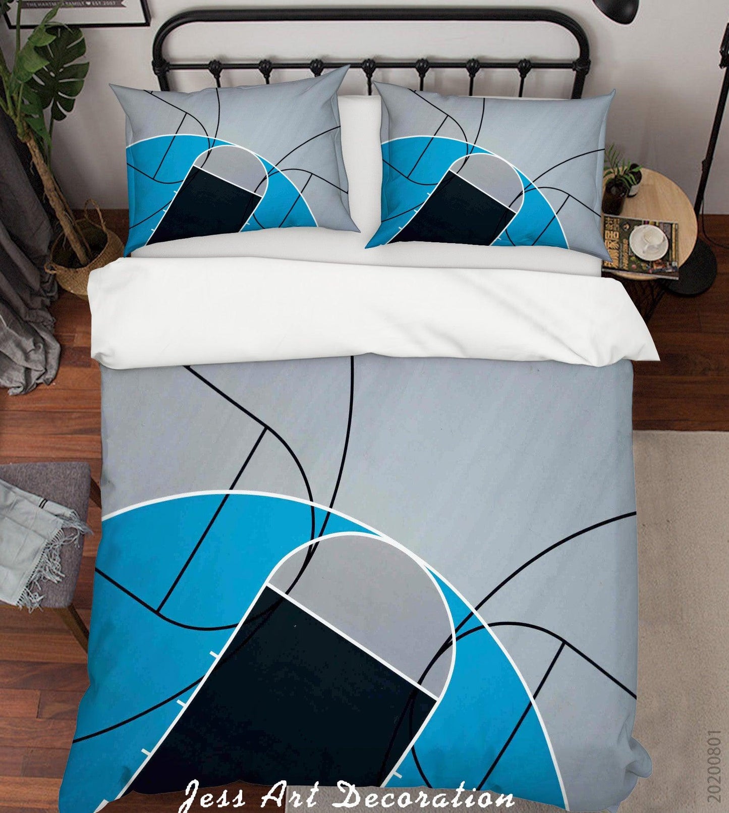 3D Basketball Land Quilt Cover Set Bedding Set Duvet Cover Pillowcases LXL 260