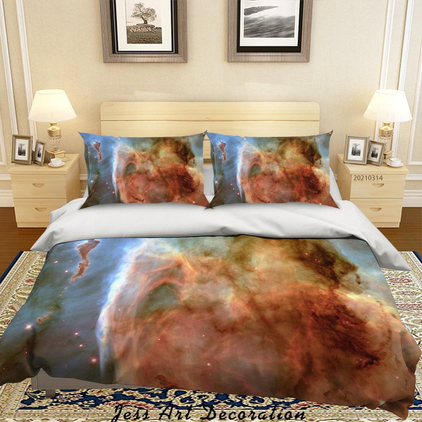 3D Abstract Colored Space Quilt Cover Set Bedding Set Duvet Cover Pillowcases 176
