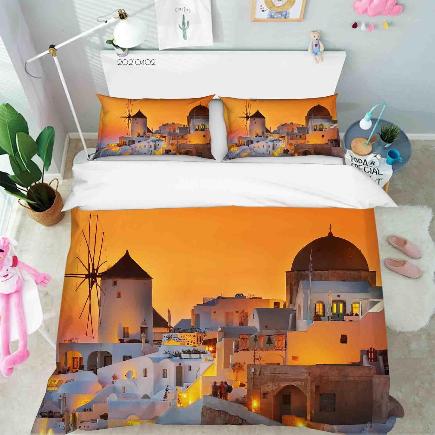 3D Aegean Landscape Quilt Cover Set Bedding Set Duvet Cover Pillowcases 53 LQH