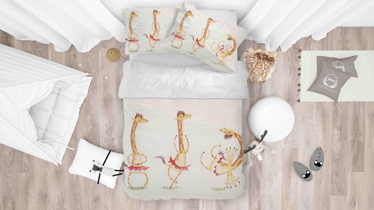 3D Cartoon Animal Giraffe Quilt Cover Set Bedding Set Duvet Cover Pillowcases SF067