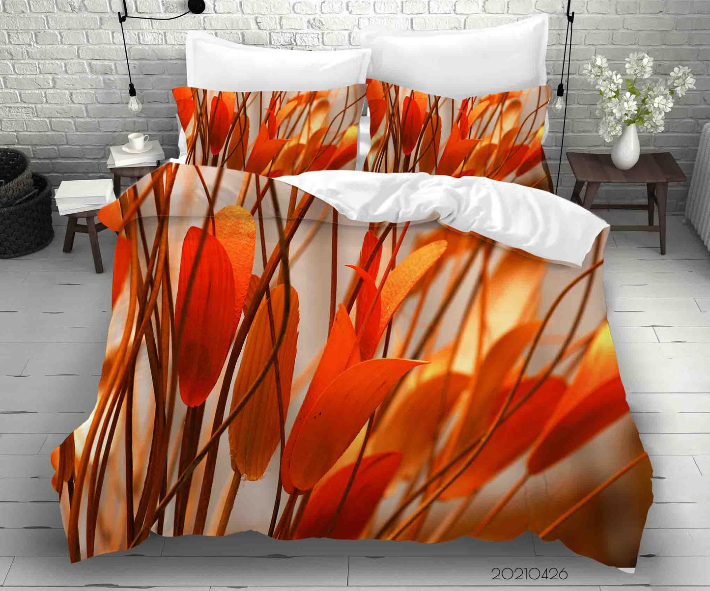 3D Autumn Tree Leaf Quilt Cover Set Bedding Set Duvet Cover Pillowcases 309