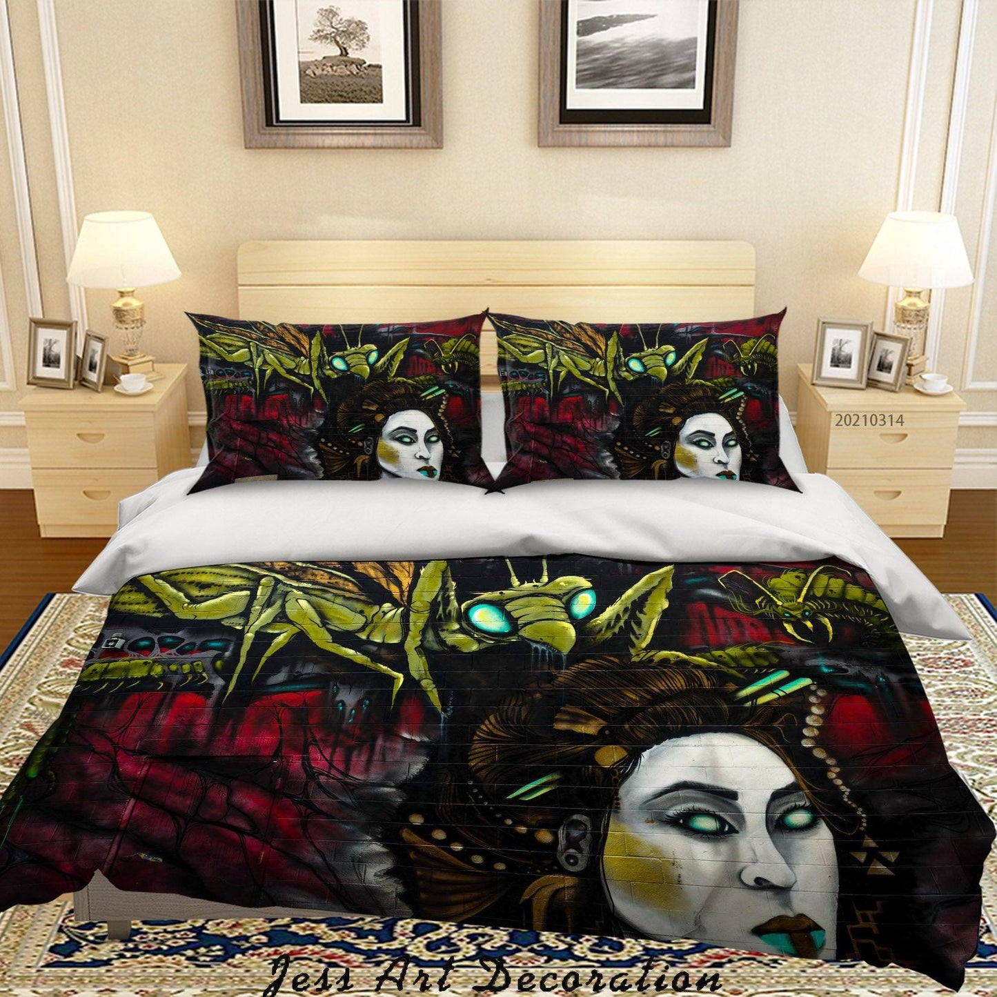 3D Abstract Street Graffiti Artist Works Quilt Cover Set Bedding Set Duvet Cover Pillowcases 117