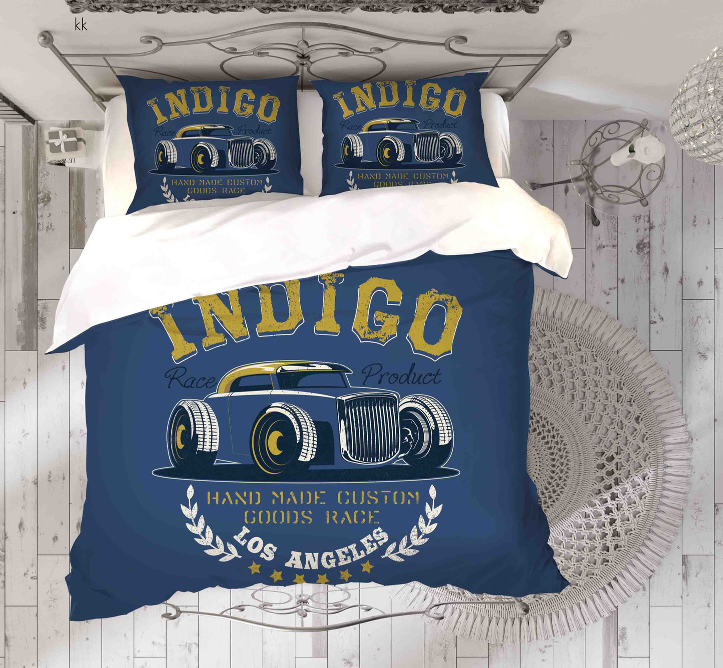 3D Automobile Letter Blue Quilt Cover Set Bedding Set Duvet Cover Pillowcase 382
