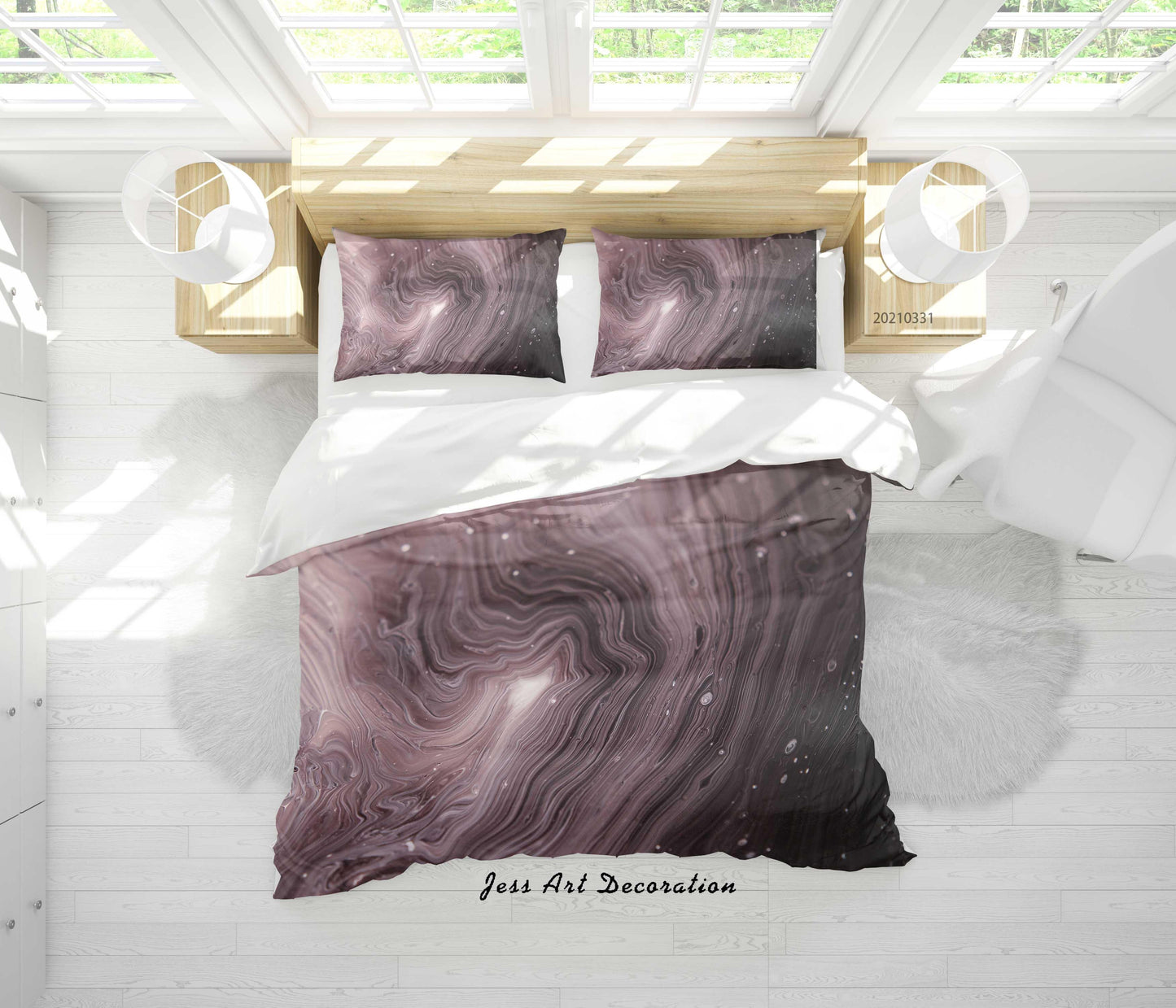 3D Abstract Marble Texture Quilt Cover Set Bedding Set Duvet Cover Pillowcases 156