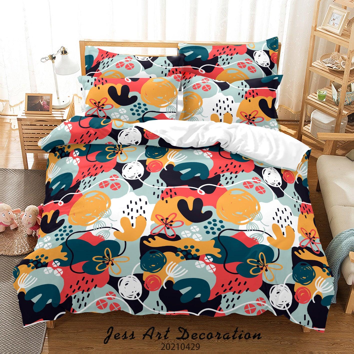 3D Abstract Color Pattern Quilt Cover Set Bedding Set Duvet Cover Pillowcases 23