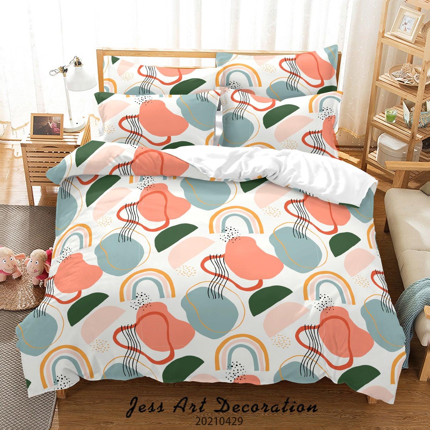3D Abstract Colorful Geometric Pattern Quilt Cover Set Bedding Set Duvet Cover Pillowcases 2