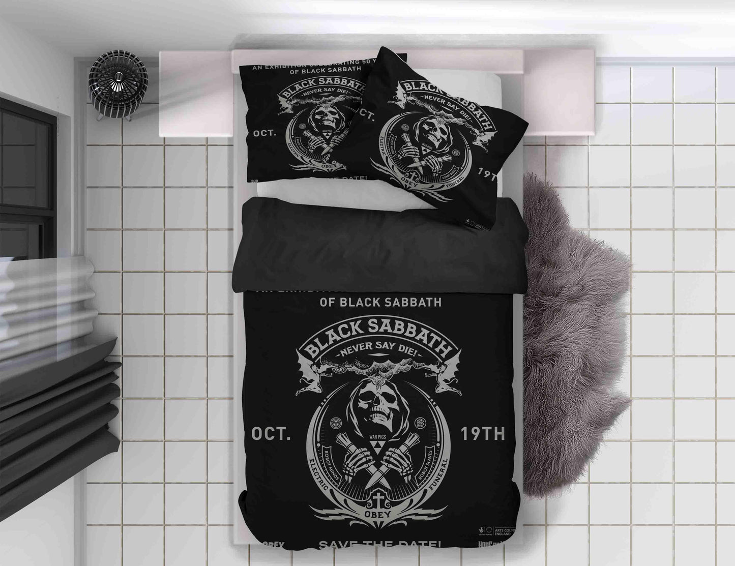 3D Black Sabbath Skull Quilt Cover Set Bedding Set Duvet Cover Pillowcases SF39