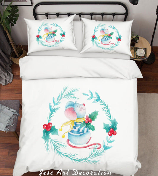 3D Cartoon Mouse Wreath Quilt Cover Set Bedding Set Duvet Cover Pillowcases SF70
