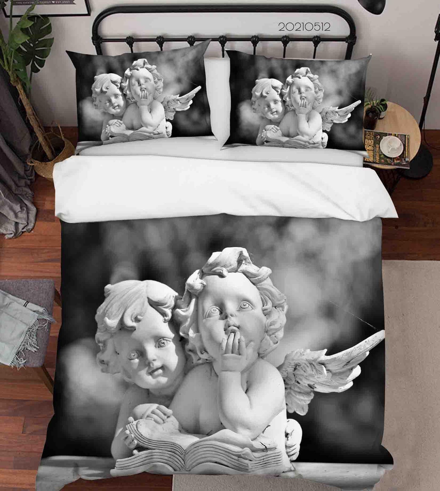 3D Art Angel Sculpture Quilt Cover Set Bedding Set Duvet Cover Pillowcases 205