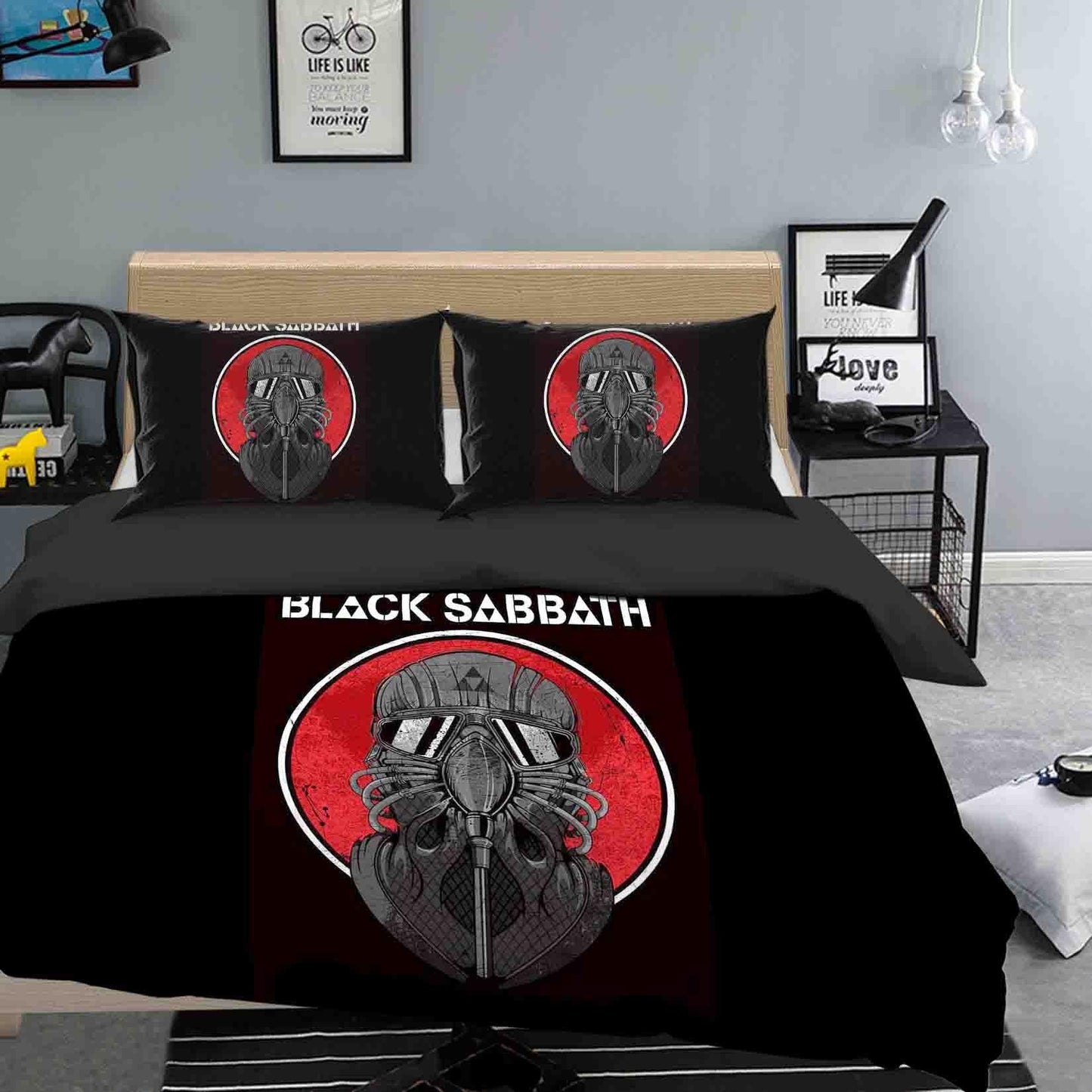 3D Black Sabbath Quilt Cover Set Bedding Set Duvet Cover Pillowcases SF79
