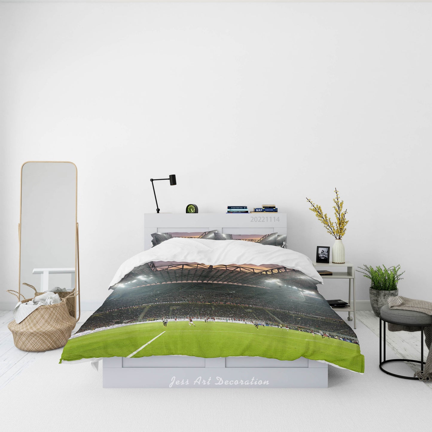 3D AC Associazione Calcio Milan Lamplight Spectator Seats Quilt Cover Set Bedding Set Duvet Cover Pillowcase 854