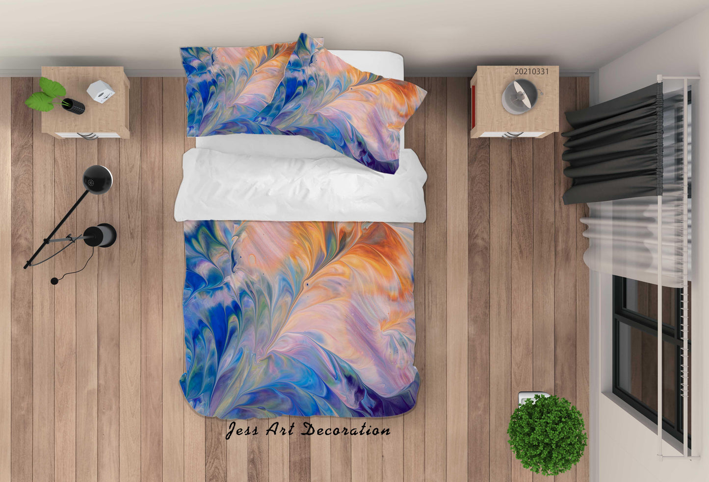 3D Abstract Color Marble Quilt Cover Set Bedding Set Duvet Cover Pillowcases 263